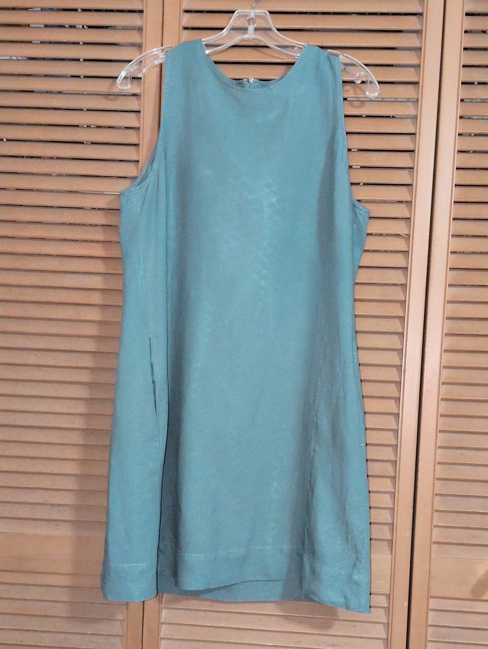 Uniqlo Slate Green Sleeveless Shift Dress